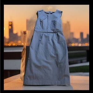 Banana Republic Women’s Soft Blue Sleeveless Sheath Dress Size 00P